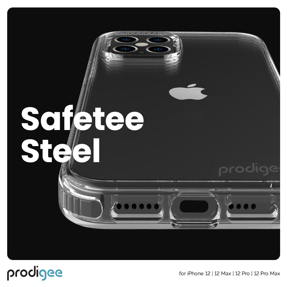 Prodigee Safetee Steel iPhone 12 Pro Max Black